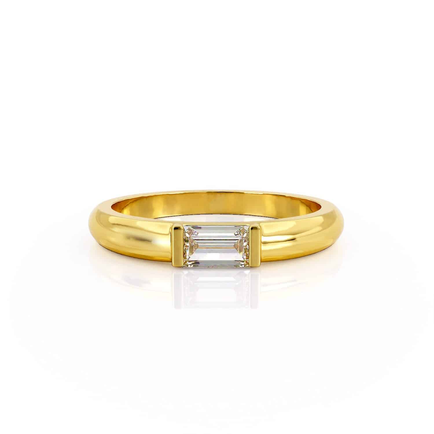 טבעת יהלום באגט | לואיז