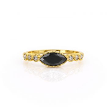 טבעת יהלום שחור | עדה