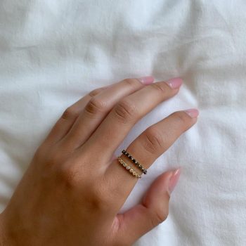 טבעת אינטרניטי יהלומים שחורים | פריז