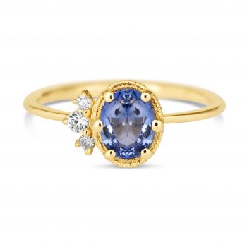 טבעת ספיר כחולה | עלמה