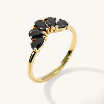 טבעת 5 יהלום שחורם | אפרת